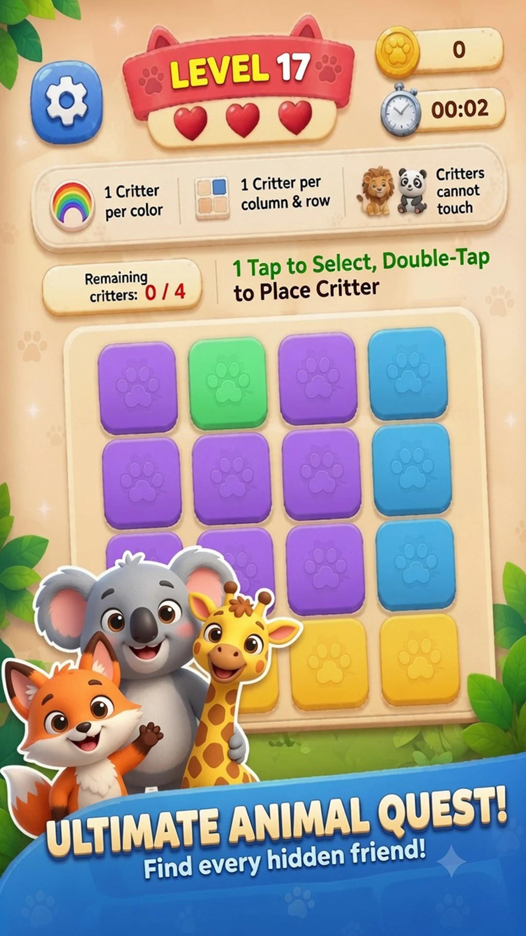 Zoo Animals Sudoku Game screenshot
